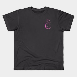 Pink Astronaut Sitting On the Moon Kids T-Shirt